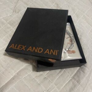 NWT Silver hearts Alex and Ani bracelet